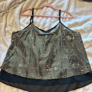 Gold Sequin Women's Top